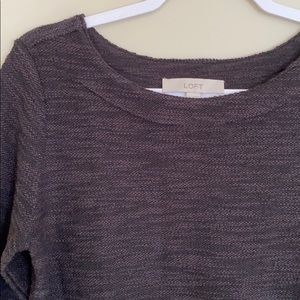 🆕 Ann Taylor LOFT Tweed Knit Navy Sweater